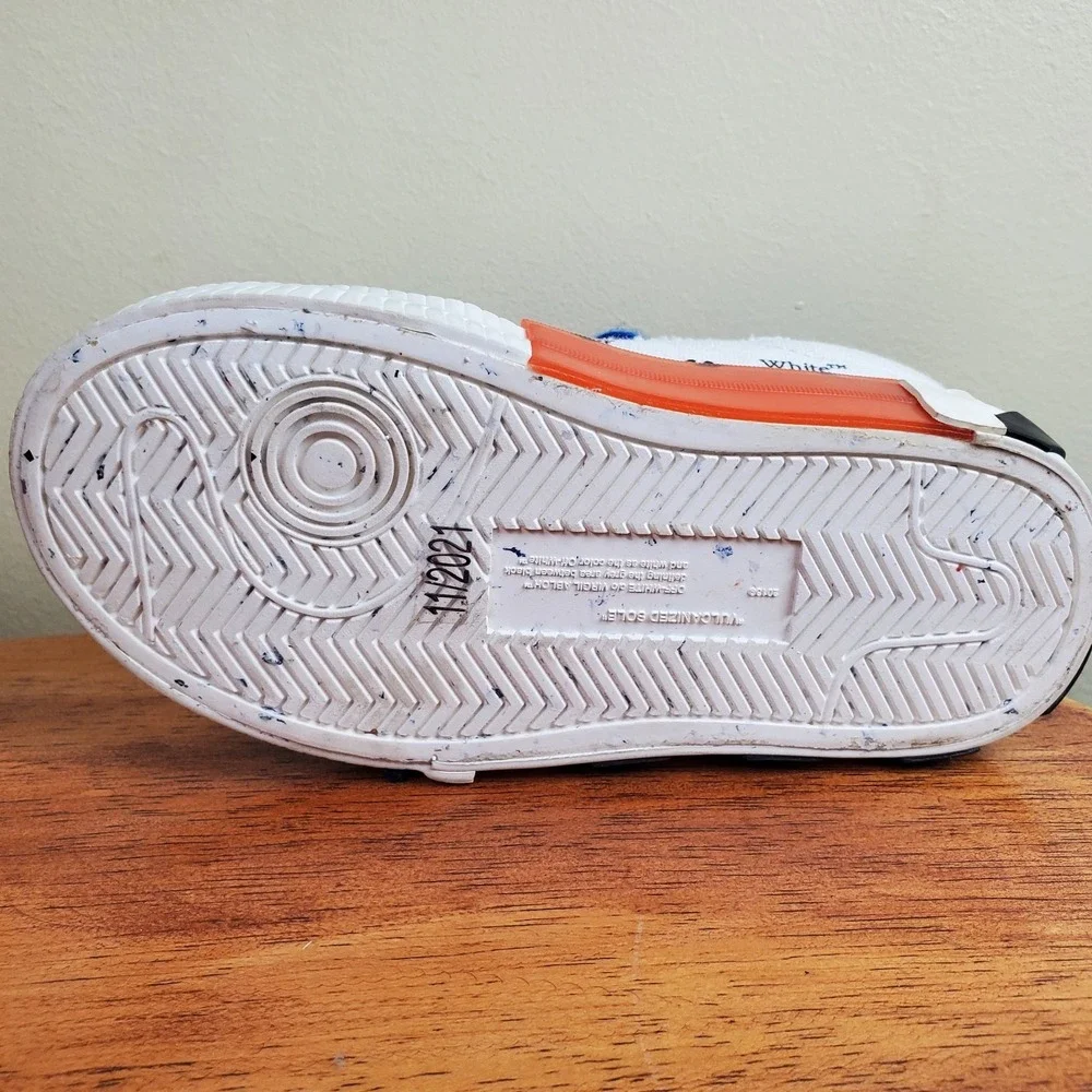 Kids Off White Monster Virgil Abloh White Sneakers Zip Tie Vulcanized 26